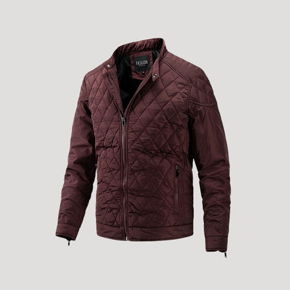 Warm Insulated Quilted Parka Coat for Men