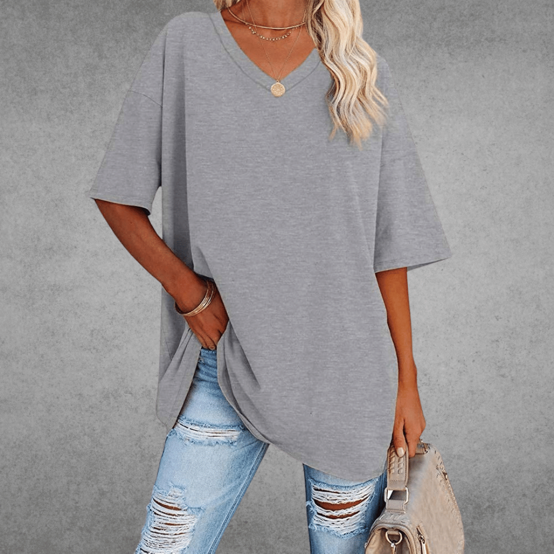 Relaxed Fit Casual V Neck T Shirt