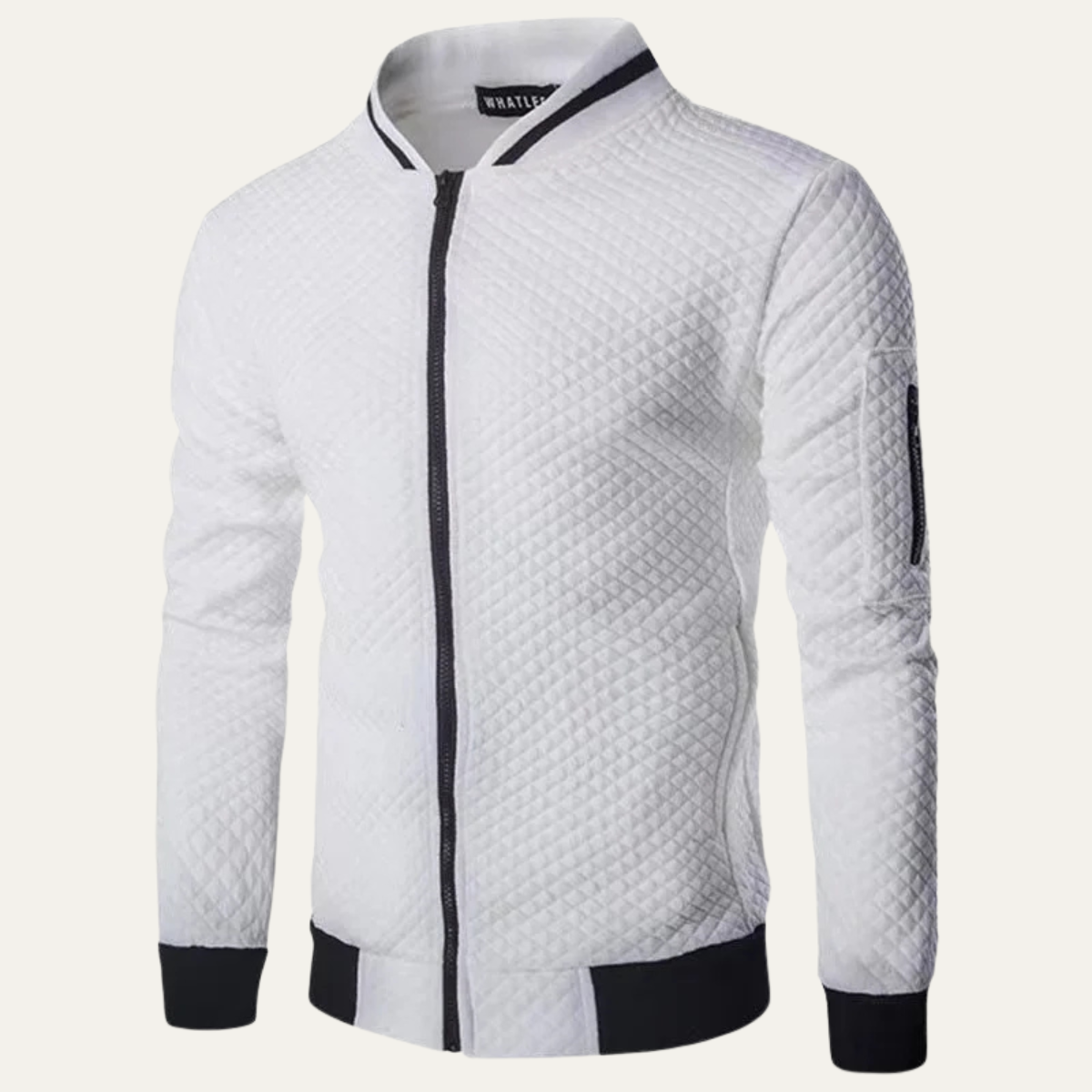 Slim Fit Men's Quilted Bomber Jacket
