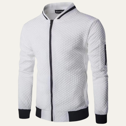 Slim Fit Men's Quilted Bomber Jacket