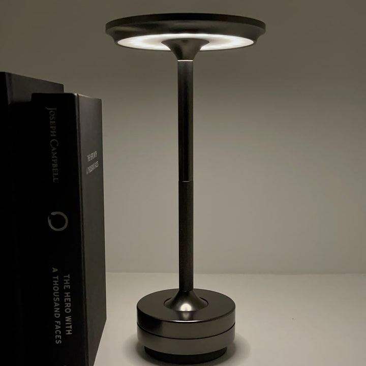 Metallic Cordless Rechargeable Table Lamp& Waterproof Desk Light