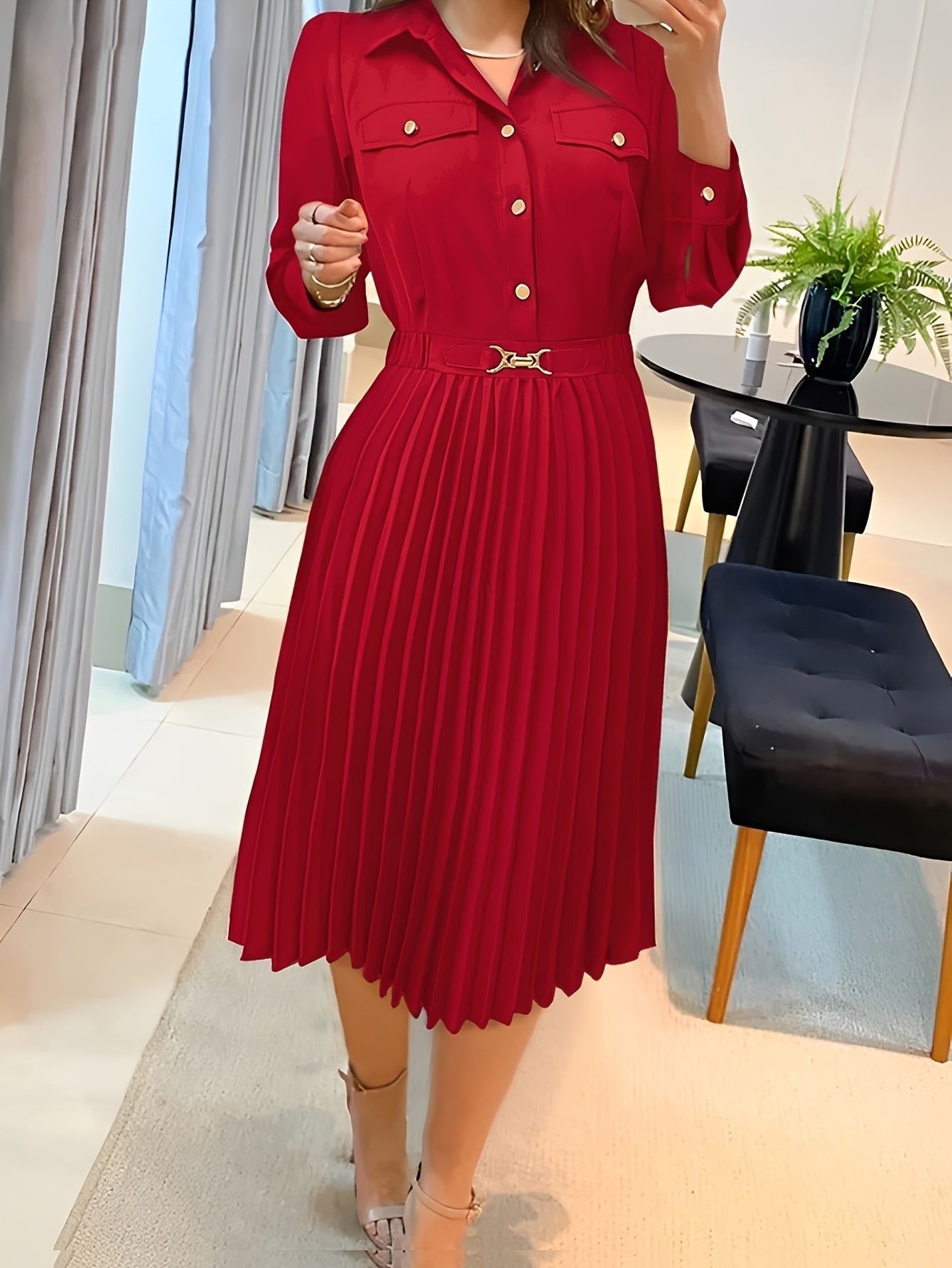 Stylish Floor Length Ruffled Ladies Evening Gown