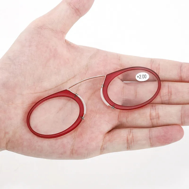 Ultra Thin Reading Glasses With Case On Phone Portable