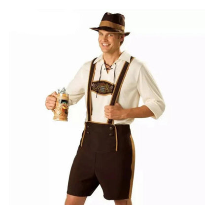 Men's Classic Leather Lederhosen Festival Costume