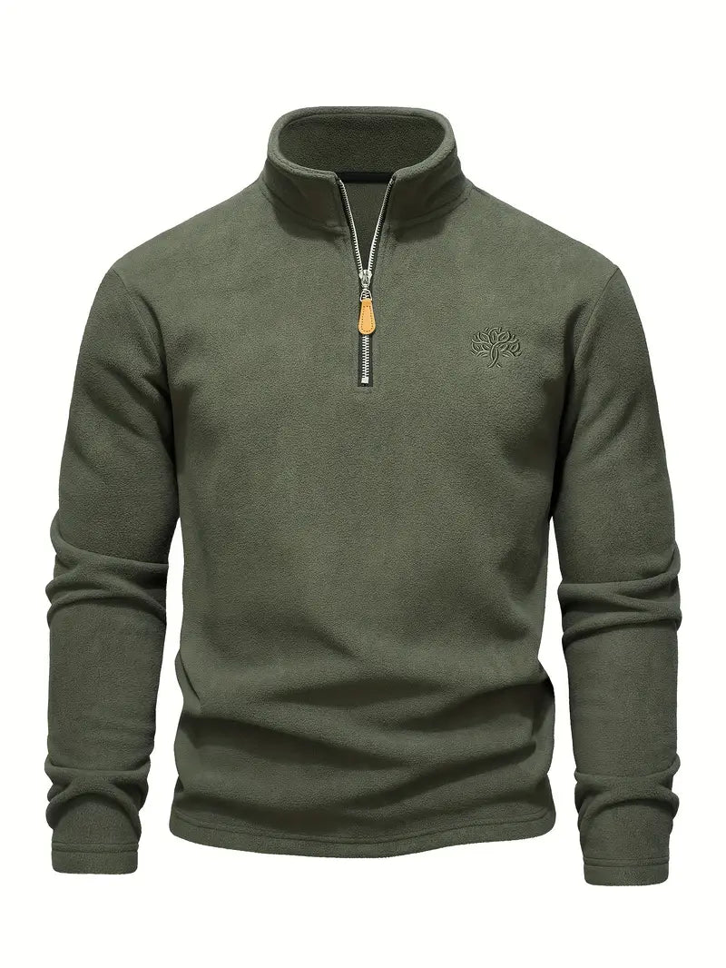 Timeless Zip Cotton Sweater