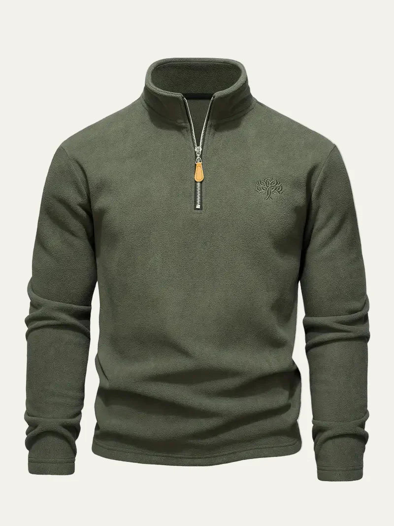 Soft Mens Quarter Zip Fleece Pullover Jacket