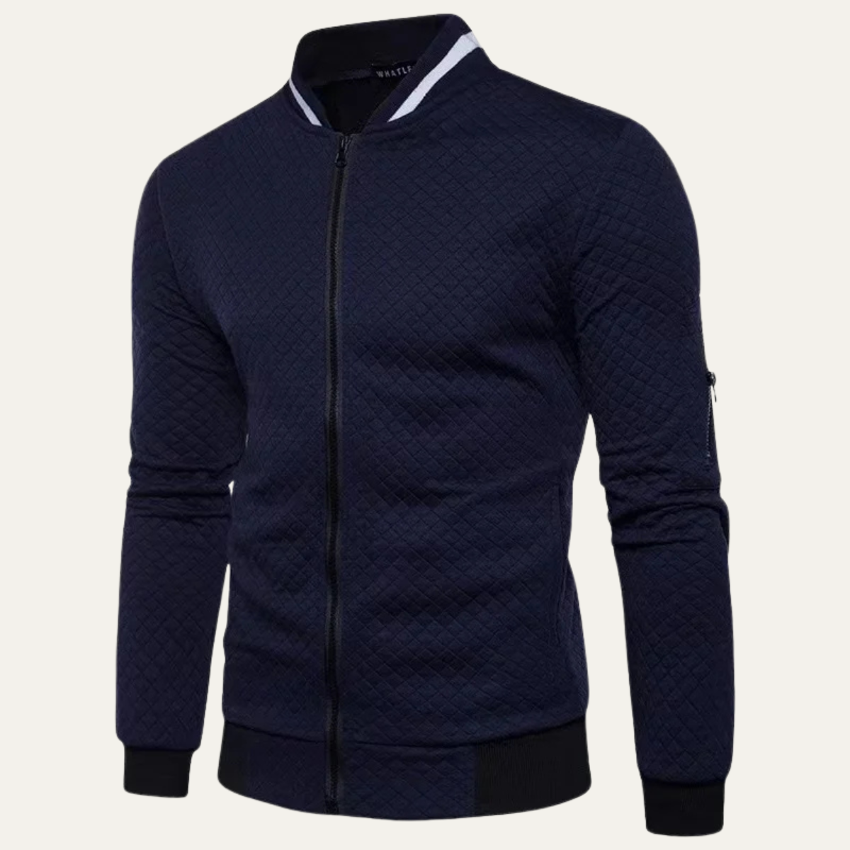 Slim Fit Men's Quilted Bomber Jacket