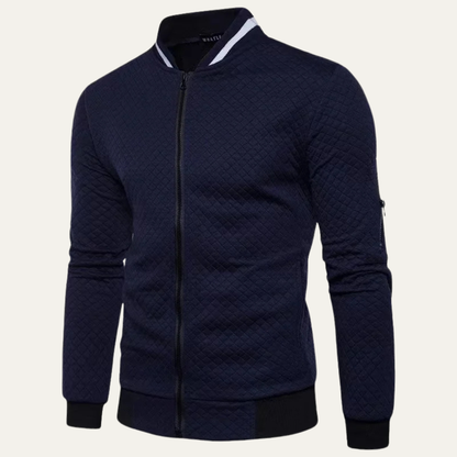 Slim Fit Men's Quilted Bomber Jacket