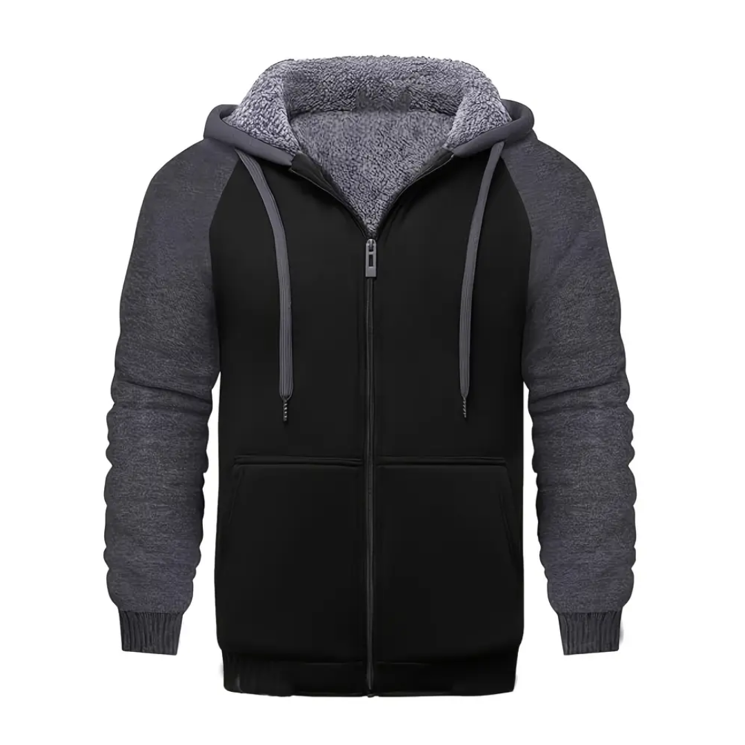 Warm Fleece Lined Teddy Hooded Jacket