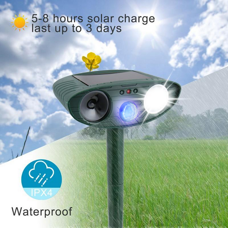 Ultrasonic Deer Repeller Solar Powered - Get Rid of Deer in 48 Hours