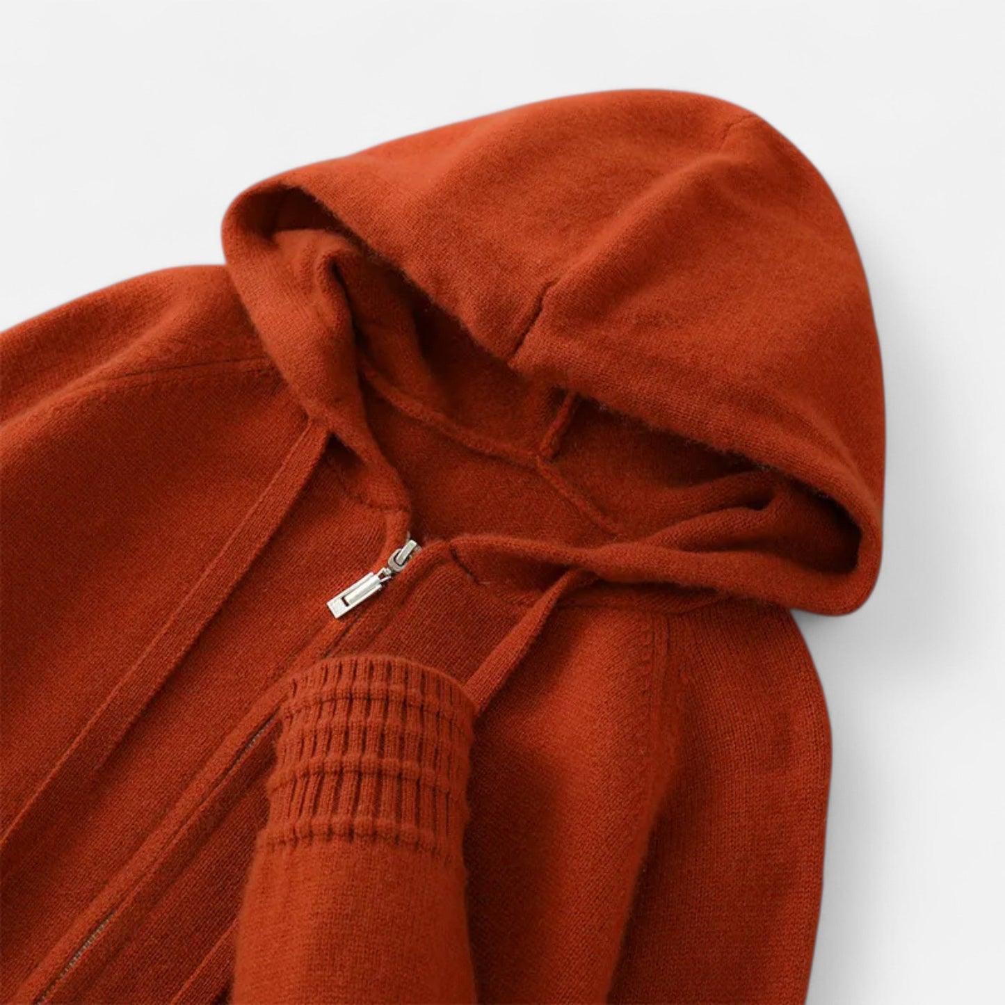 Soft Knit Hoodie Zip Up Sweater
