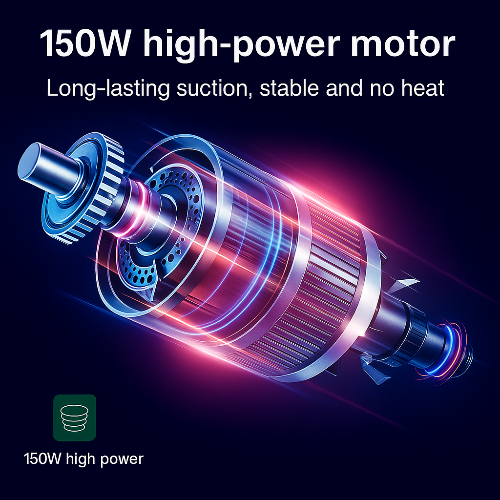 Most Powerful Cordless Car Vacuum Cleaner – 95000Pa Suction & Brushless Motor