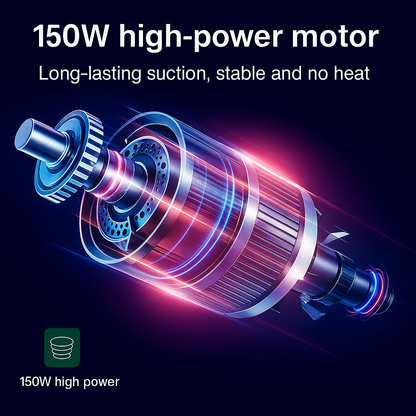 Most Powerful Cordless Car Vacuum Cleaner – 95000Pa Suction & Brushless Motor