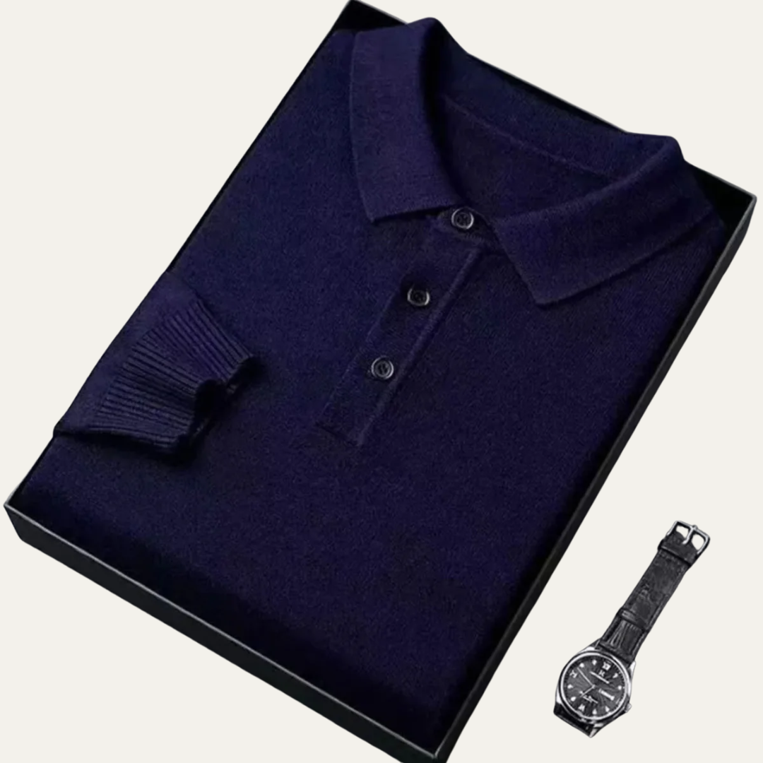 Luxury Soft Knit Polo Shirt for Men