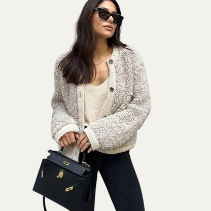 Soft Women's Short Puffy Jacket Cardigan