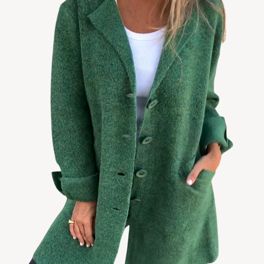 Ladies Warm Winter Overcoat with Buttons