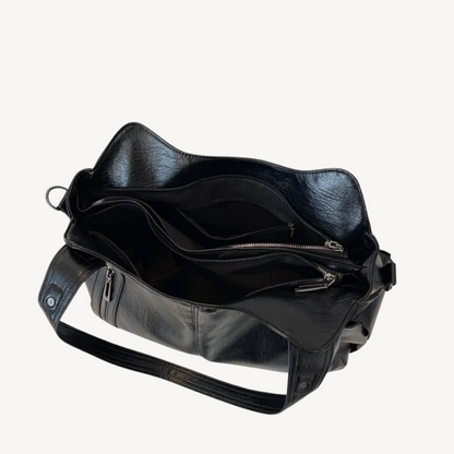 Ladies Large Zip Top Leather Handbag Tote