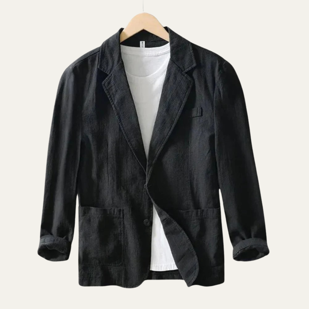 Slim Fit Summer Linen Blazer for Men - OutfitLondon