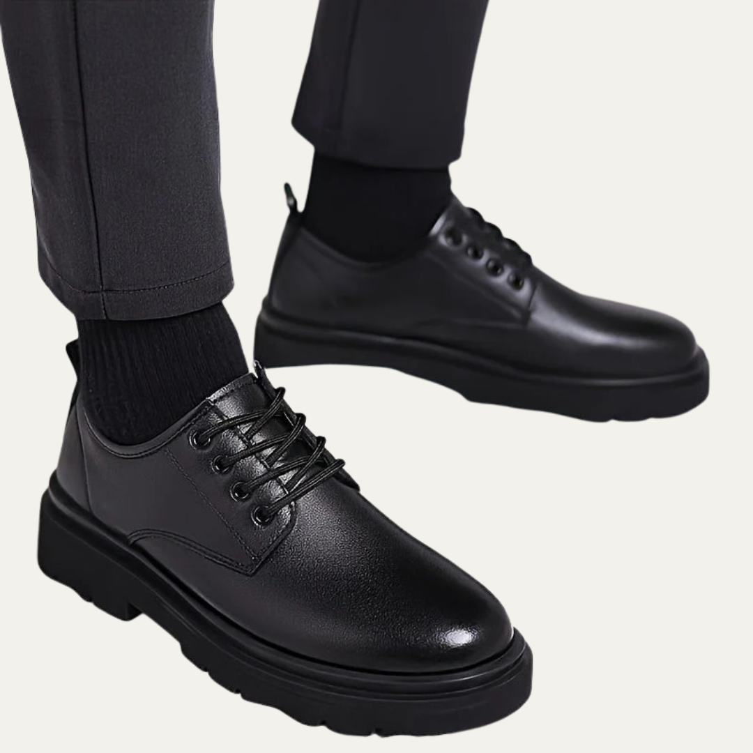Stylish Men's Leather Lace Up Boots