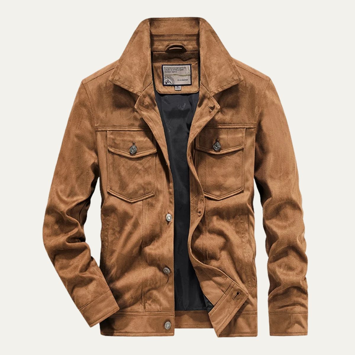 Rugged Leather Denim Jacket