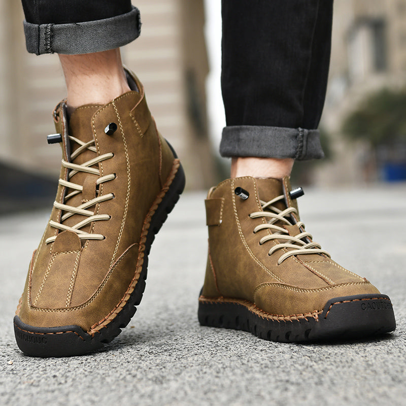 Authentic Brown Leather Ankle Boots