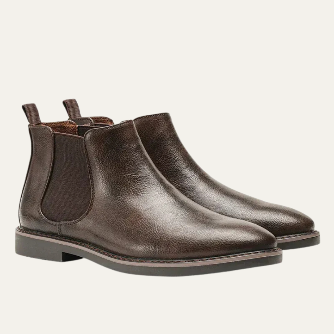 Simple Brown Leather Oxford Shoe