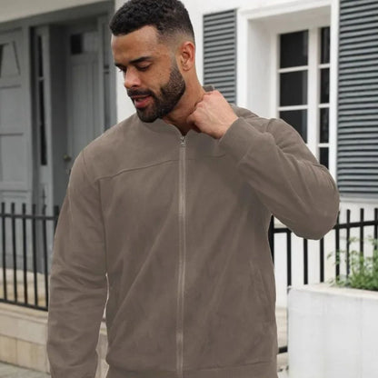 Brown Leather Mens Casual Jacket