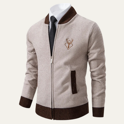 Men's Stylish Knitted Zip Up Cardigan Sweater