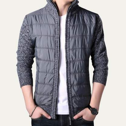 Warm Men's Zip Up Puffer Jacket