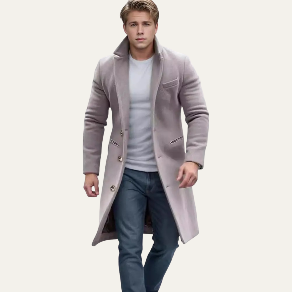 Classic Men's Warm Wool Winter Coat