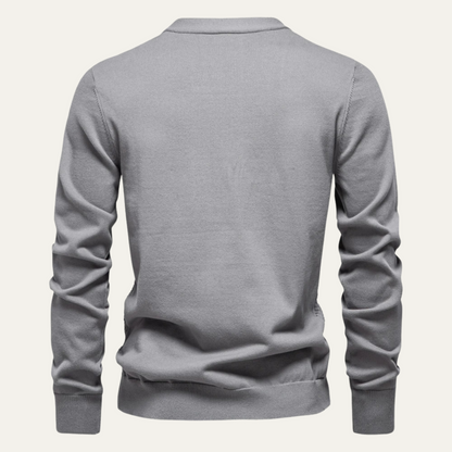 Relaxed Fit Men's V Neck Cardigan Sweater
