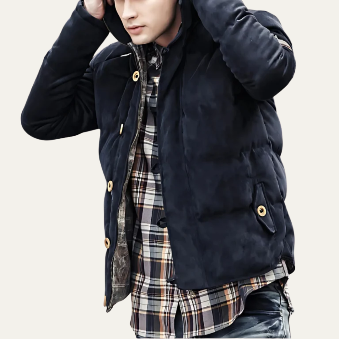 Warm Waterproof Hooded Puffer Coat for Men