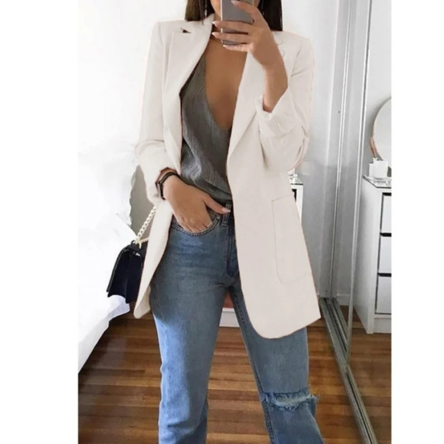 Classic Tan Women's Trench Blazer