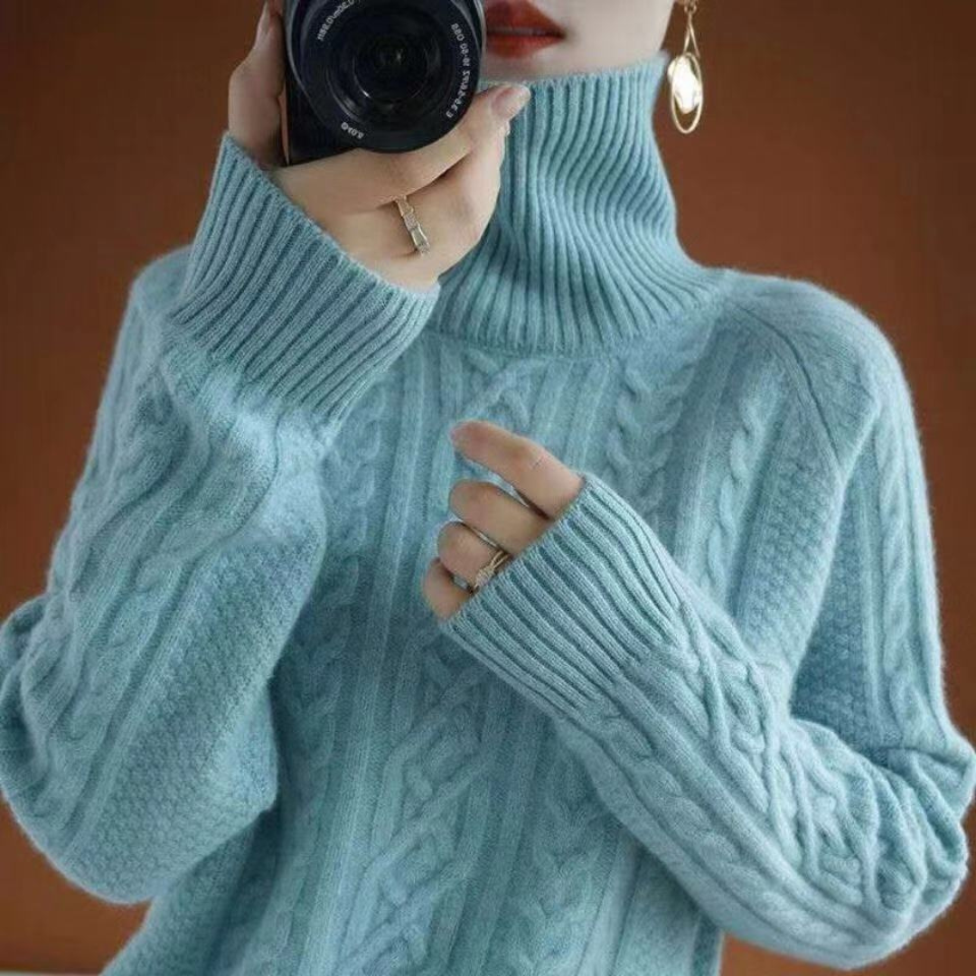 Cozy Women's Turtleneck Knit Sweater