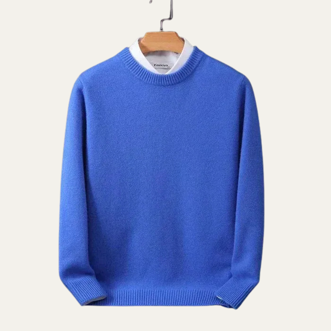 Simple Men's Regular Fit Crew Neck Pullover Sweater