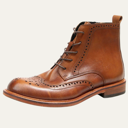 Classic Men's Brown Leather Boots