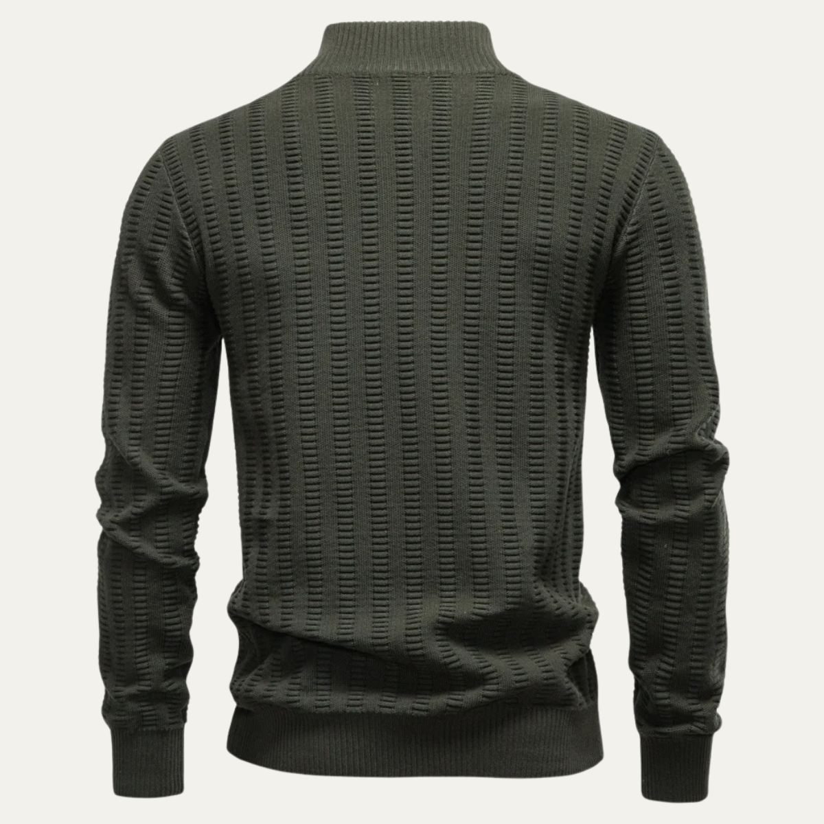 Warm Men's Half Zip Knitted Sweater