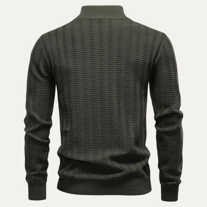 Warm Men's Half Zip Knitted Sweater