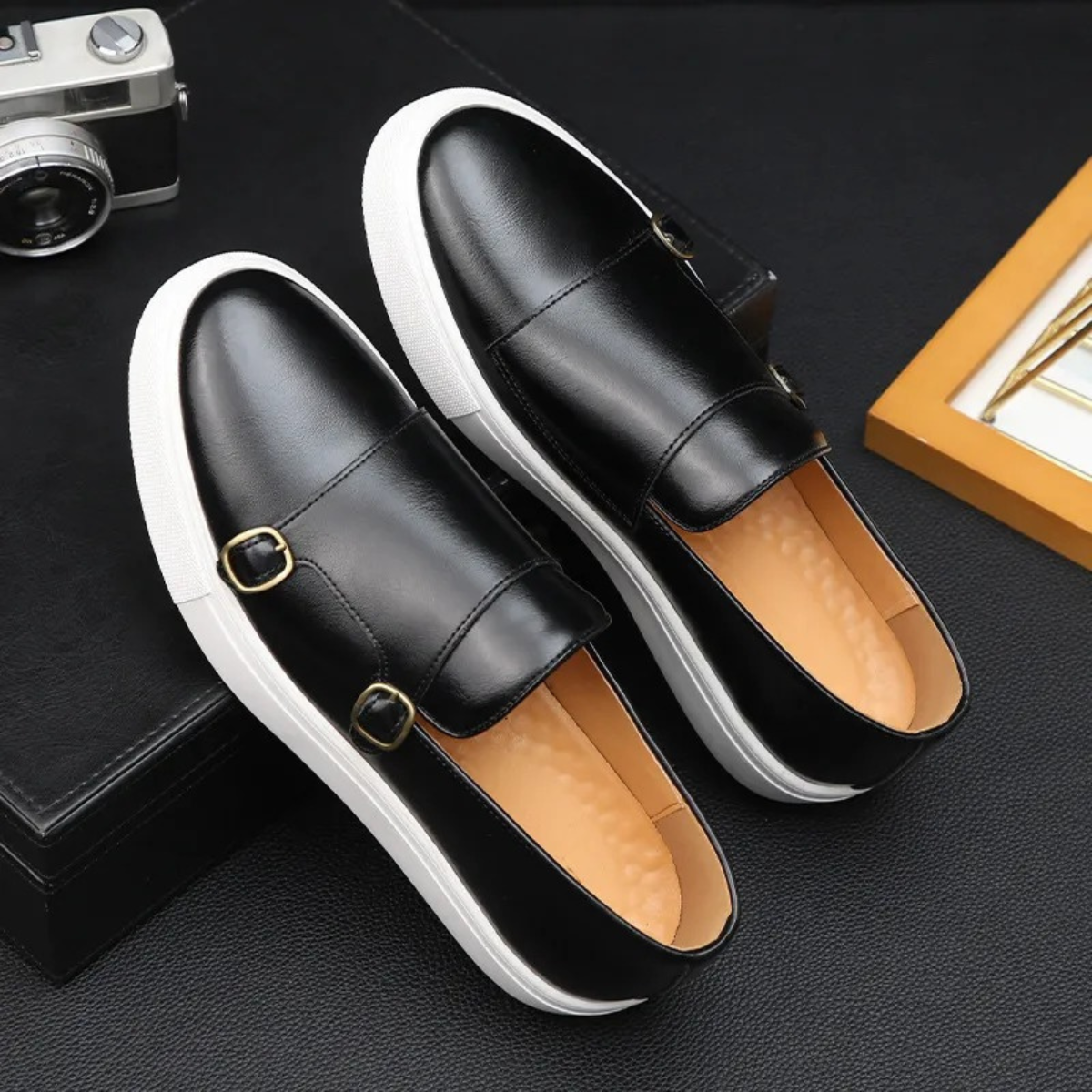 Luxury Men's Classic Leather Slip On Shoes