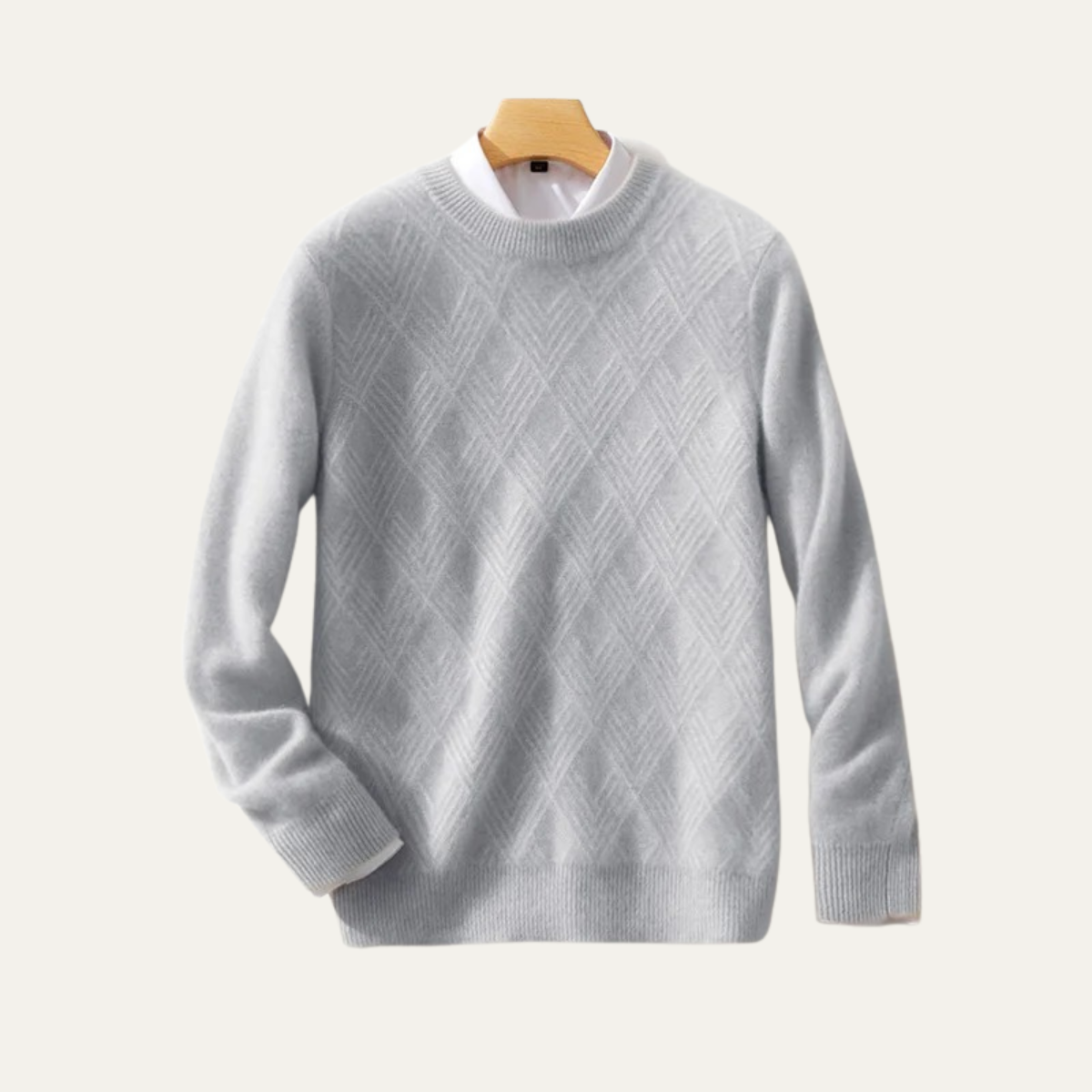 Cozy Men's Thick Cable Knit Wool Sweater