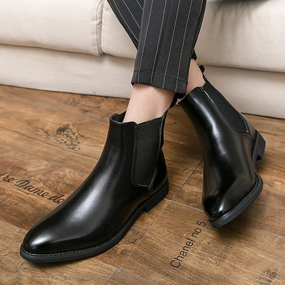 Brown Leather Mens Classic Ankle Boots