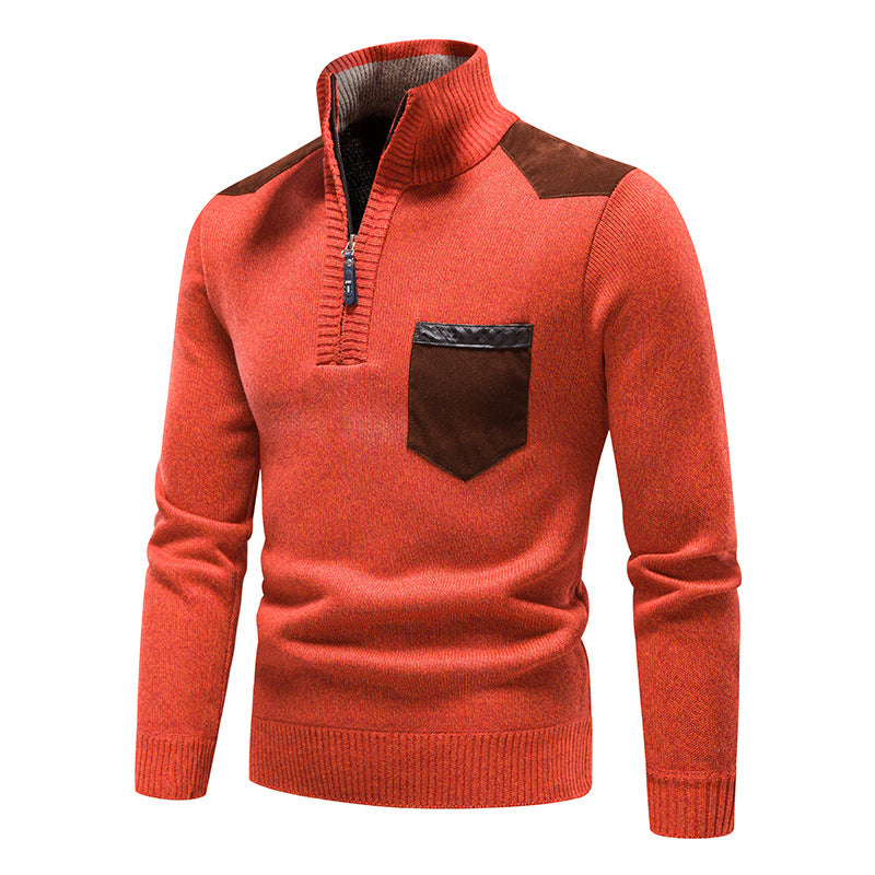 Cozy Fleece Sweatshirt with Zip Pocket