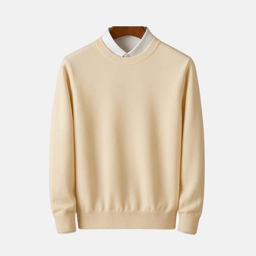 Soft Crew Neck Pullover Sweater for Men