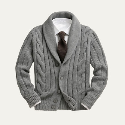Men's Warm Crew Neck Knitted Cardigan