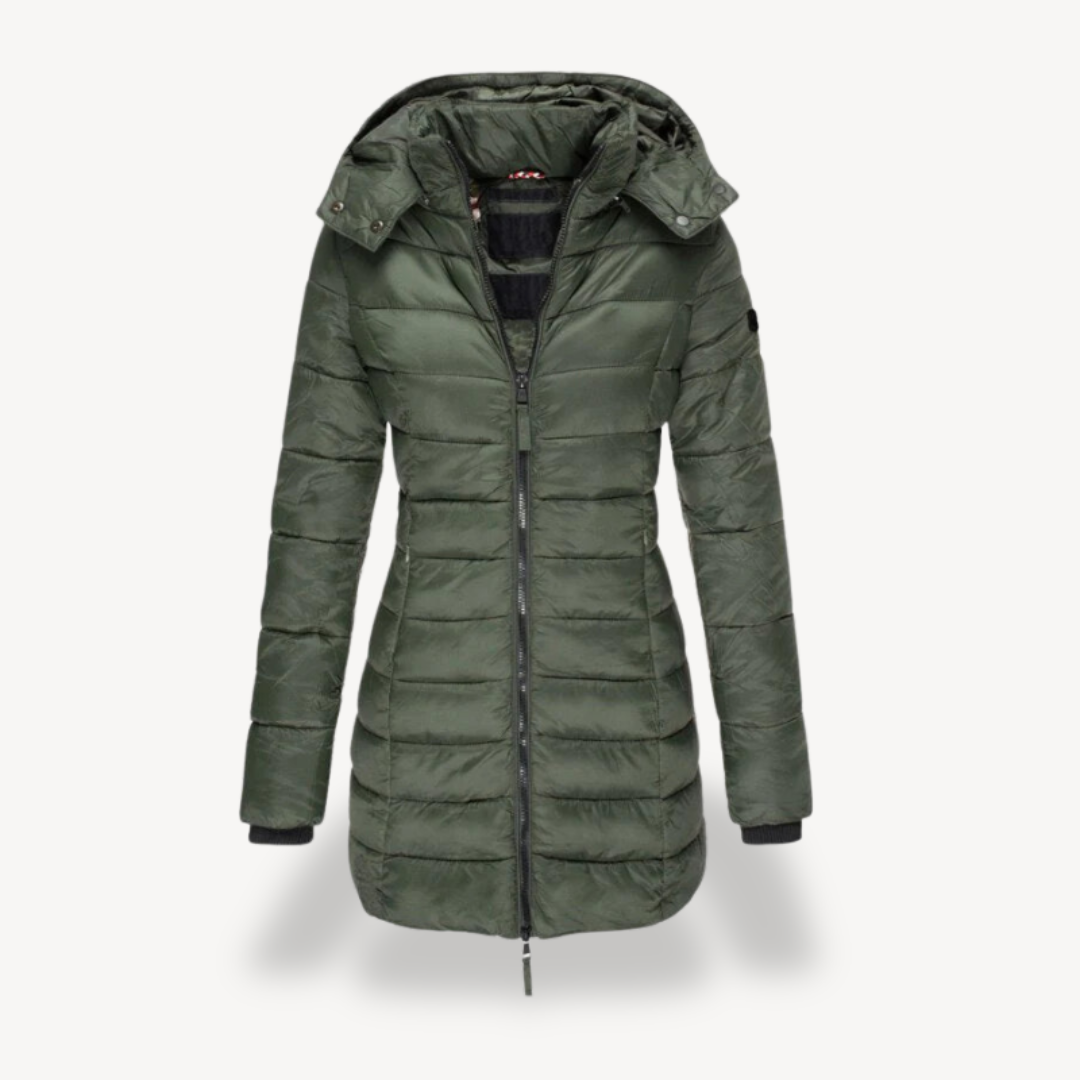 Warm Women's Down Jacket with Hood