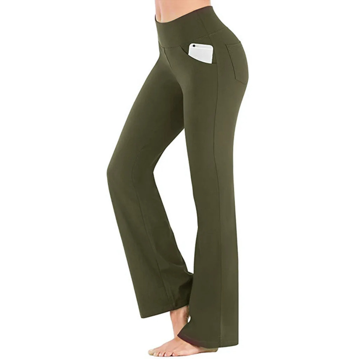 Trendy High Waist Flare Leg Women's Pants
