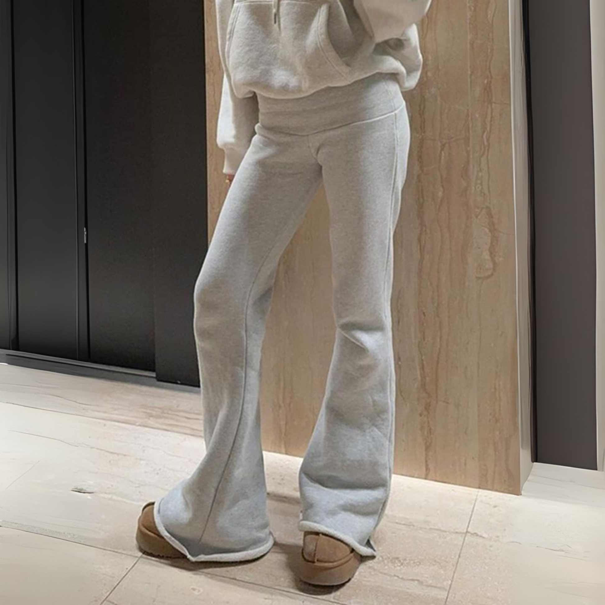 Relaxed Fit Straight Leg Cotton Pants - OutfitLondon