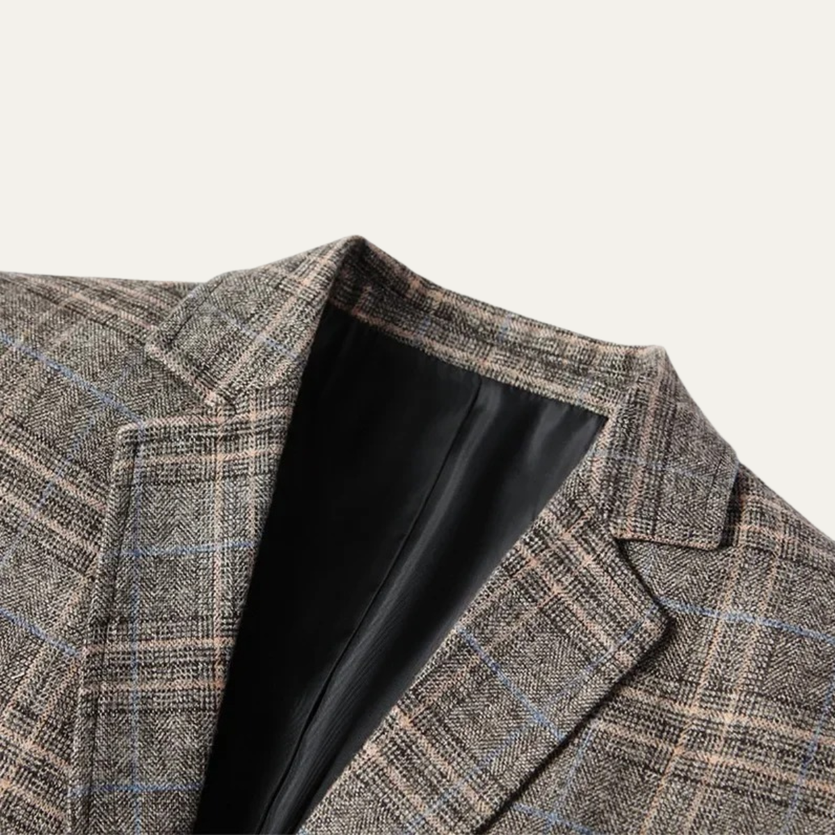 Stylish Mens Plaid Slim Fit Blazer Jacket