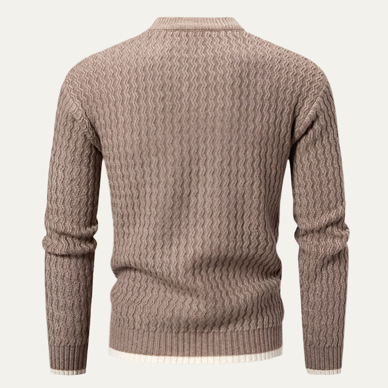 Men's Thick Cable Knit Crew Sweater