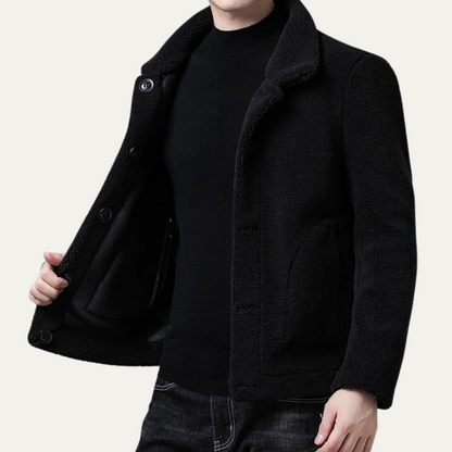 Men's Thick Insulated Fleece Coat with Pockets